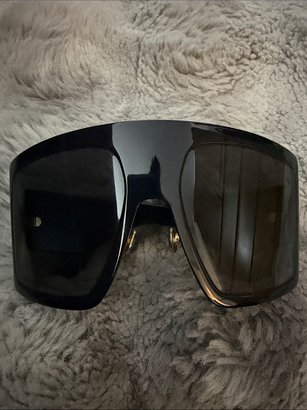 Dior Black and Gold Shield Sunglasses - Picture 10 of 12